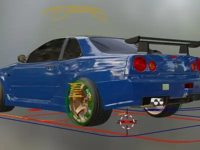 Skyline gtr34 3D model