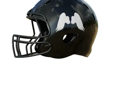 American Footbal Helmet 04 Low-poly 3D model
