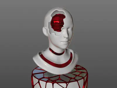 Layered Statue Sculpture 3D 3D model