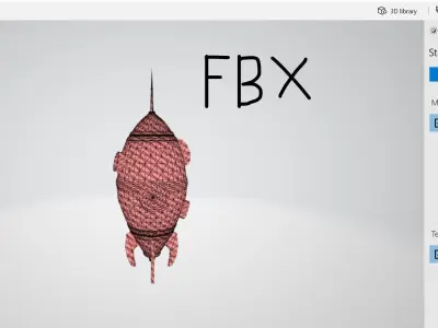 little rocket 3D model