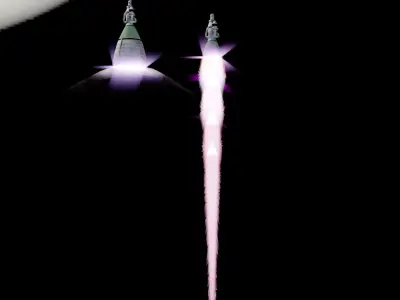 Raptor Engine and Engine Plume Pack 3D model