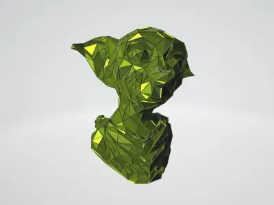 Dobby bust Harry Potter WIREFRAME VORONOI WIREMESH MESH 3D print model