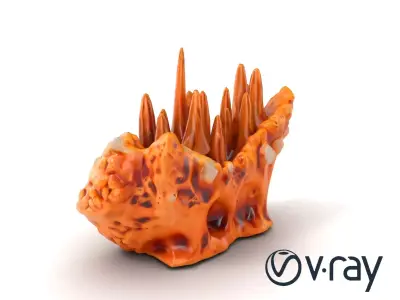 Cave Stalactites and Stalagmites Environment model pack Low-poly 3D model