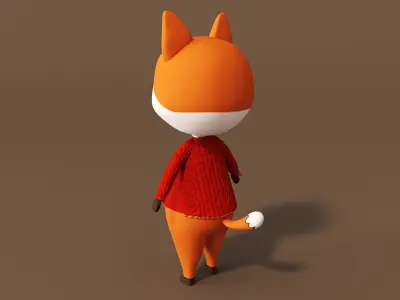 Cartoon fox 3D model order