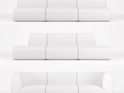 Stellar Works - Infinity Sofa Option 1 4 5 3D model