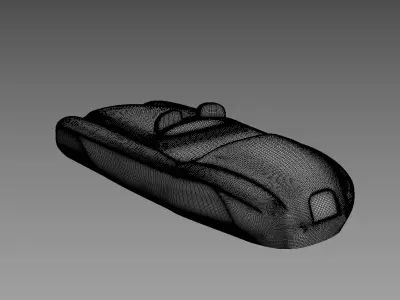 The silhouette of the car 1948 Ferrari 166 MM Barchetta 3D print model