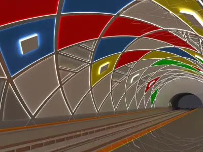 Metro station 3D model