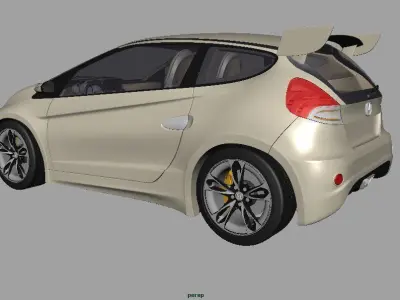 Car Wind Tunnel Low-poly 3D model