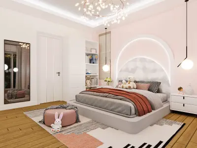 kids room design 3D model