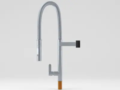 Water Faucet - Tap - Hand Shower Hose - Realistic Low-poly 3D model