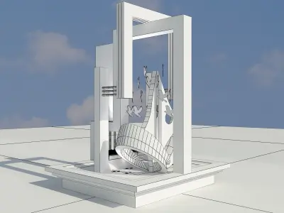 Street Square Design a256  3D model