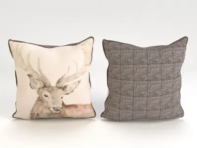 Voyage Cushion Piped Pillow 3D model