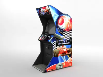 Arcade Video Game Racing Low-poly 3D model