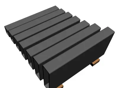 5 16in Wall x3in Rectangle Tube 3D model