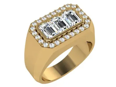 Emerald Diamond Band 4350 3D print model