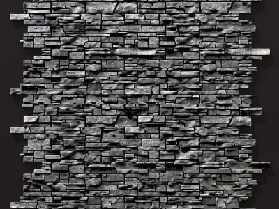 Wall clincer brick rock n3 3D model