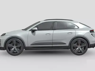 Porsche Macan Turbo Electric Low-poly 3D model