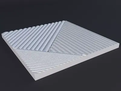    Decorative Wall Panel  002  for cnc and 3dprint 3D model