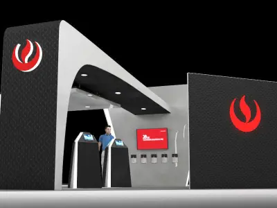 Information stand for university 3D model