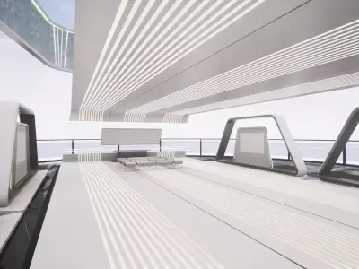 Futuristic Sky Hall 3D model