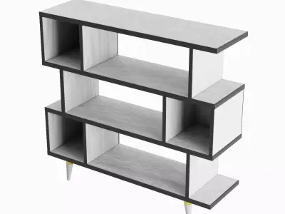 Modern Bookshelf 04 3D model