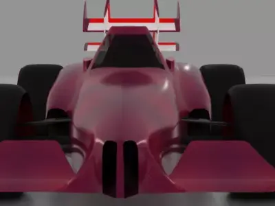 MiniCarbonFormula race car Low-poly 3D model