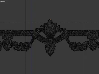 Classic decor ornament v-3D model 59 3D model