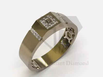Luxury men cad jewelry ring model mr0336 3D print model