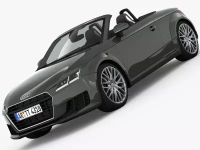 Audi TT Roadster 2015 detailed interior 3D model