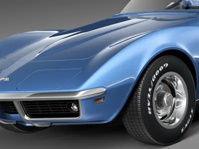 Chevrolet Corvette C3 1969 Convertible 3D Model 3D model