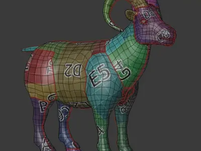 Big Horned Sheep Low-poly 3D model