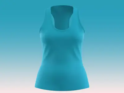 Classic Women Sport Top Women Workout Tank Top 3D model