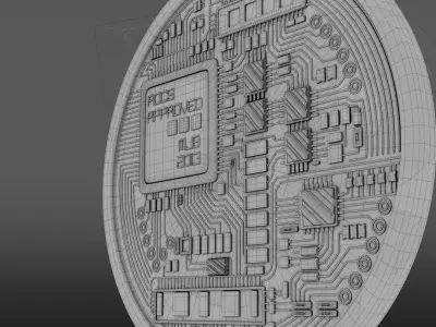 The Bitcoin-Coin bitcoin coin 3D model