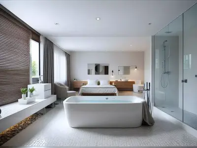 The open-plan bathroom Free 3D model