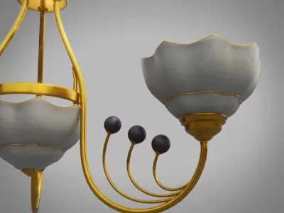 Ceiling Light 4 Low-poly 3D model