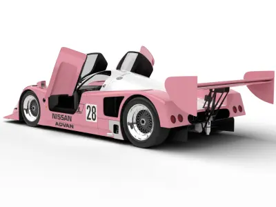 Nissan R90CK Italya Team Racing 1990 HQ 3d model 3D model
