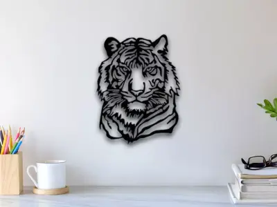 Tiger Wall Art 3D print model purchase