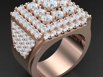 Luxury Men Rings Designs 4MR082 3D print model
