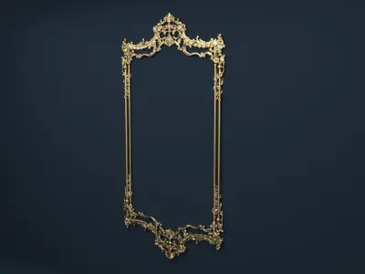 Plaster decorative frame 3D model 05 3D model
