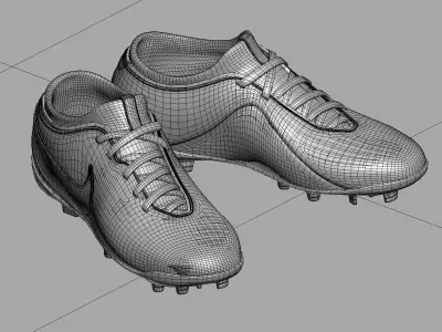Orange Football Boots 3D model