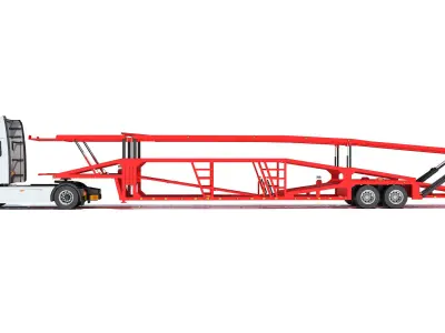 Car Transporter Semi Truck 3D model