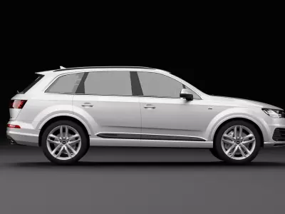 Audi Q7 Tfsi e Grey Light 3D model