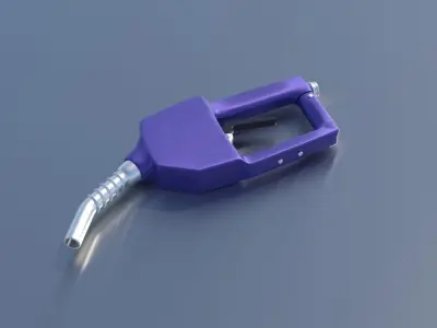Gas Station Pump Nozzle Low-poly 3D model