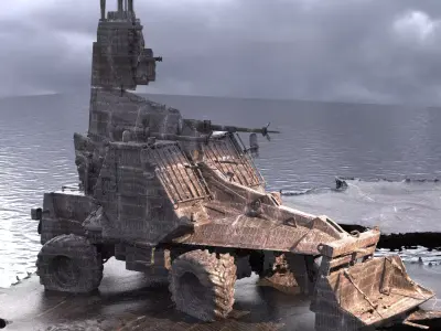 Space Truck destroyer 4  3D model