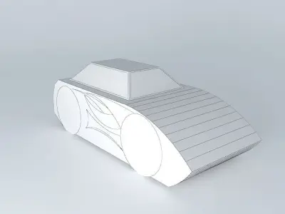 Flame race car Free 3D model