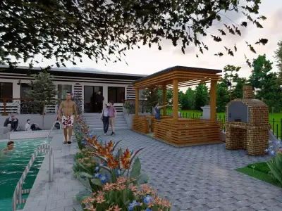 villa modern  3D model