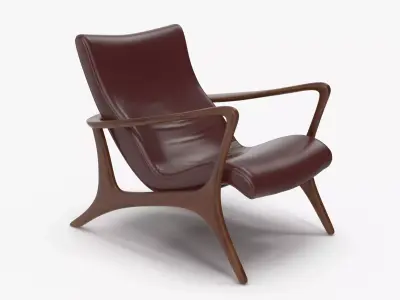 Vladimir Kagan Contour Lounge Low-poly 3D model