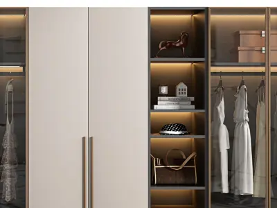wardrobe Cabinets monomer Modern decoration 3D model