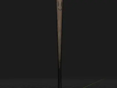 Post Apocalyptic Survival Baseball Bat Low-poly 3D model