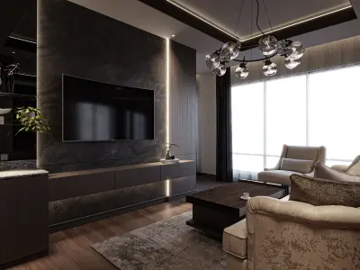 Hotel Suite Bedroom Blender - Fbx - Obj 3D model